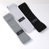 Bandas Elásticas de Ejercicio al por Mayor en Negro, Blanco y Gris, Bandas de Resistencia de Poliéster y Algodón para Cadera y Piernas, para Fitness y Esculpido Corporal