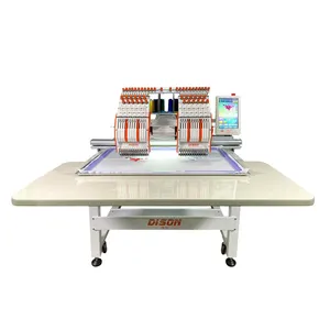 Machine automatique de broderie de couture d'ordinateur de machine de broderie de 2 têtes à vendre