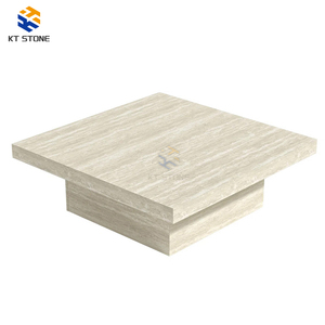 Tavolino da Caffè <span class=keywords><strong>in</strong></span> <span class=keywords><strong>Marmo</strong></span> Personalizzato con Struttura <span class=keywords><strong>in</strong></span> Metallo e Spazio di Archiviazione, Adatto <span class=keywords><strong>per</strong></span> Famiglia, Hotel, Villa, Pranzo all'Aperto - Product Image 4