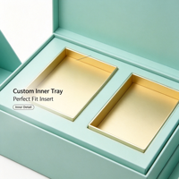Boîte cadeau en carton rigide multicouche écologique personnalisée avec ouverture à double porte et tiroir pour ensemble de thé, cosmétiques et soins de la peau