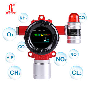 Détecteur de gaz toxique et combustible à haute précision fixe RTTPP DR600, alimentation industrielle 24V CC, durée de vie du capteur de 2 à 3 ans, alarme de fuite, moniteur - Product Image 1