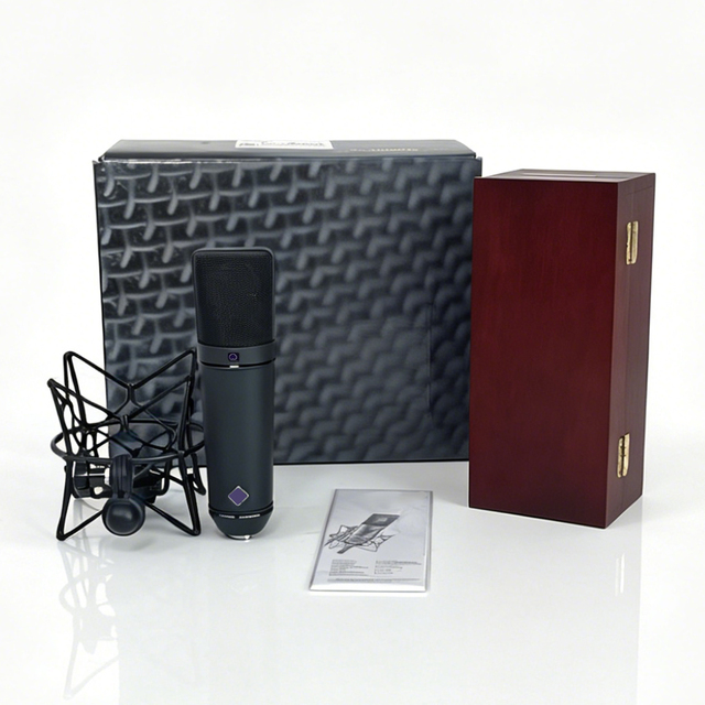 87 AI MT Large Diaphragm Cardioid Condenser Studio XLR Microphone with 48V Phantom Black for Vocal Recording Podcasting Live