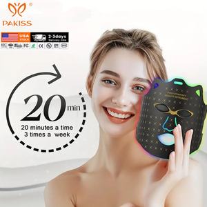 Máscara Facial Vibrante <span class=keywords><strong>LED</strong></span> de <span class=keywords><strong>7</strong></span> <span class=keywords><strong>Colores</strong></span> PAKISS con Diseño de Silicona para Uso Doméstico - Product Image 1