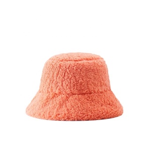 Benutzer definierte neue Winter wolle für Frauen Frauen hut Luxus kurze Krempe Fuzzy Fleece Eimer Hüte - Product Image 4