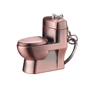 Креативный и игривый дизайн туалета, надувная зажигалка, зажигалка для шлифовальных колес, брелок с подвеской, модная зажигалка