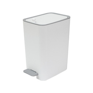 Foot Operated Trash Can 8L Rectangular Pedal <b>Bin</b> For Kitchen Bathroom Indoor Use - Product Image 4