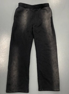 Street Wear Custom 360 420 500gsm Blank French Terry Acid Wash <b>Baggy</b> Wide Leg Jogger Sweatpants For <b>Men</b> - Product Image 5