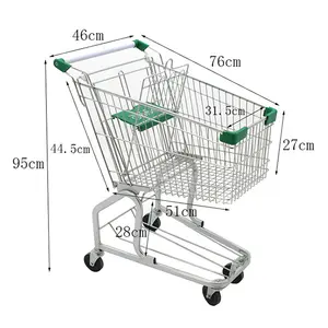 शॉपिंग Foldable ट्रॉलियों सुपरमार्केट गाड़ी कीमत सुपरमार्केट शॉपिंग ट्रॉली