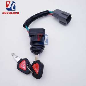 JUYULONG pour interrupteur d'allumage d'excavatrice <span class=keywords><strong>Kubota</strong></span> U15 20 30 35 KX155 161 interrupteur à clé de démarrage serrure de porte électrique - Product Image 3