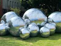 Ballons Miroir Gonflables Publicitaires pour Événements, Fêtes, Scènes, Clubs, Décoration de Magasins – Sphères Miroir en PVC