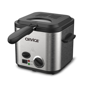 ORVICA Friteuse carrée grande capacité pour la maison, en acier inoxydable, pour frites et poulet frit, tout-en-un - Product Image 1