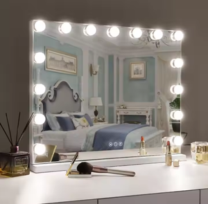 Miroir de maquillage à DEL, couleur professionnelle, lumière tactile, gradation, miroir de maquillage personnalisé et décoration murale - Product Image 2