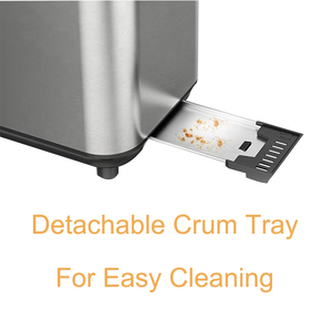 <span class=keywords><strong>Grille</strong></span>-<span class=keywords><strong>pain</strong></span> numérique domestique à 2 fentes longues avec voyant lumineux pour usage domestique - Product Image 2