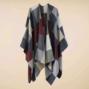 Vente en gros de châles en laine 150*130cm pour femmes, longs ponchos, écharpes d'hiver, étoles, pashminas - Product Image 1