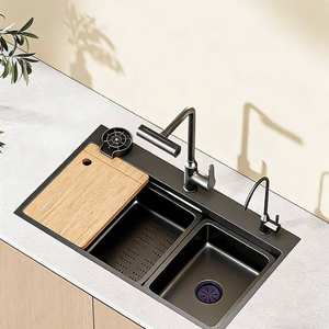 304 stainless steel seamless integrated stretching multifunctional digital cup washer kitchen sink - Product Image 6