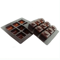 Personnalisé Carré 6 8 Compartiments Boîte de Chocolat de Luxe Moulage en Plastique avec Blister Vente en Gros