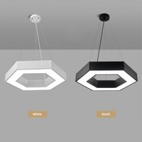 Luminaire de travail DIY à haute luminosité, faible consommation d'énergie, pour salle de sport, couloir, 5000K, taille 60cm, luminaire suspendu hexagonal pour plafond