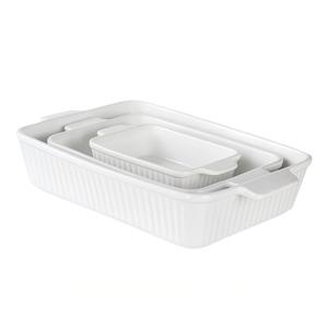 Plaques de cuisson rectangulaires personnalisées, ensembles de vaisselle nordique, ustensiles de cuisson compatibles micro-ondes, plateaux de cuisson, plats de cuisson en <span class=keywords><strong>céramique</strong></span> - Product Image 4