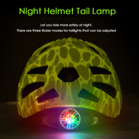 Casques de vélo pour enfants, équipement de cyclisme, avec dinosaures, pour vélos de route, avec lumières de protection, pour bébés