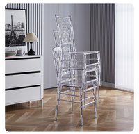 Chaise Napoléon en résine acrylique transparente pour événements, mariages, hôtels et mobilier d'extérieur – Vente en gros