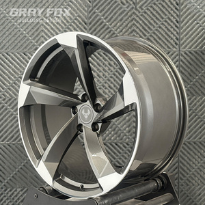 Rines GRAYFOX Personalizados en Gris Acero, 5x112 5x120 5x114.3, 18 19 20 21 Pulgadas, Ruedas de Aluminio Forjado para Audi Q5 B9 <span class=keywords><strong>A4</strong></span> A6 A7 RS6 C5 C6 B6 B7 - Product Image 2