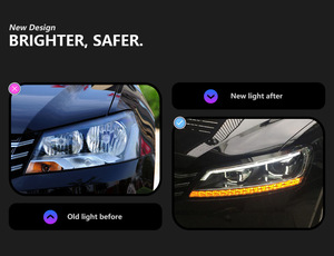 Faro per <span class=keywords><strong>Volkswagen</strong></span> <span class=keywords><strong>Passat</strong></span> <span class=keywords><strong>B7</strong></span> 2011-2016, Faro LED Europeo con DRL, Faro HID con Occhio d'Angelo, Doppio Fascio Xenon, Accessori - Product Image 3