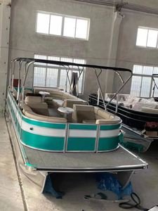 <span class=keywords><strong>Bateau</strong></span> ponton de luxe en aluminium de 15 à 30 pieds avec <span class=keywords><strong>moteur</strong></span> hors-bord, toit de sécurité et auvent pour la pêche et les loisirs - Product Image 3