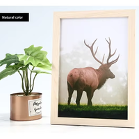 Marco de fotos de madera medio MDF de 7 pulgadas, pantalla Simple montada en la pared para Decoración de cocina del hogar para accesorios de adornos de cumpleaños