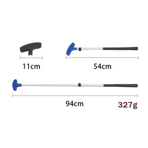 Club de golf telescópico ajustable para práctica de golf, para adultos y niños, con agarre de goma, cabeza de plástico, negro, rojo, azul - Product Image 2