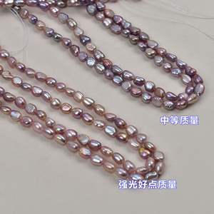 ไข่มุกน้ำจืดธรรมชาติขนาด 6-7 มม. รูปทรงไม่สม่ำเสมอ แสงเงาสวยงาม สำหรับทำสร้อยคอ DIY - Product Image 3