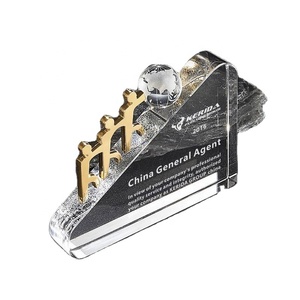 Custom 3D Trophies Various Shapes Business Gifts Award High Quality Crystal Glass Metal by Manufacturer for Other Crystal Crafts