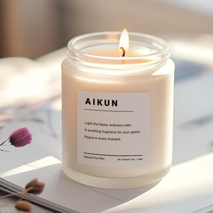 เทียนหอมถั่วเหลือง AIKUN สุดหรู กลิ่นหอมตามสั่ง ผู้ผลิต OEM จำหน่ายส่ง สำหรับตกแต่งบ้าน - Product Image 3