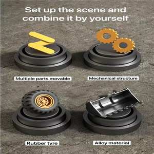 Juguete de simulación de fundición a presión para niños, modelo de vehículo de aleación, Bulldozer, carretilla elevadora, rodillo de nieve, coche de Metal - Product Image 5