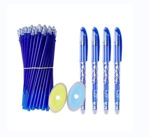 Étudiants Kawaii papeterie 50 + 3 pièces ensemble de stylos effaçables 0.5mm poignée lavable magique effaçable Gel stylo recharges tige bleu noir stylo à encre - Product Image 2
