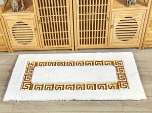 <span class=keywords><strong>Tapis</strong></span> turc de qualité supérieure en fausse fourrure de lapin, <span class=keywords><strong>patchwork</strong></span> cousu à la main - Product Image 6