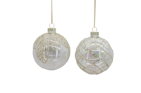 Handgemaakte antieke imitatie glazen kerstboom scène hanger 8cm voor decoratie glasambachten