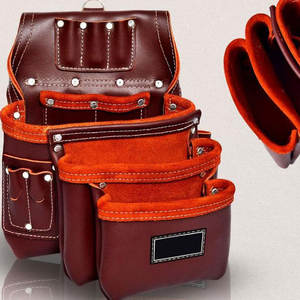 Portaherramientas de Cuero Genuino de Alta Resistencia, Personalizable, OEM, con Múltiples Compartimentos, Multiusos, Impermeable, Superventas - Product Image 5