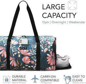 กระเป๋าเดินทางแบบพับได้กันน้ำขนาดใหญ่ พร้อมช่องใส่รองเท้าผ้าใบ จากโรงงานโดยตรง ตัวอย่างสินค้าฟรี - Product Image 2