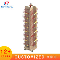 Support d'affichage rotatif en panneaux de bois/MDF pour magasins de détail commerciaux - Taille et couleur personnalisables, design moderne Centroyal