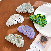 Dowell Nouveau design Pinces naturelles évidées Pince à cheveux en forme de feuille