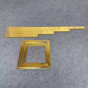 Hj250022 Hình Chữ Nhật Vàng Kim Loại Bệ Đứng Đám Cưới Nguồn Cung Cấp Đường Dẫn Sắt Hoa Bình Đứng Bảng Centerpieces Trang Trí - Product Image 4