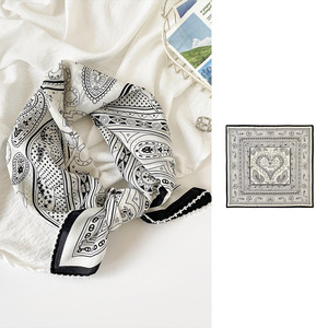 Custom Logo Silk <b>Scarf</b> Factory Digital Printed <b>Square</b> <b>Scarf</b> Neck <b>Scarf</b> Long <b>Scarf</b> Custom Made For Women - Product Image 4