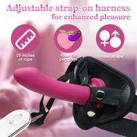 S-Hande Fernbedienungsfähiger Strapless Strap-on Vibrator aus Silikon, Lesbischer Vibrator Typ Strapon für Frauen