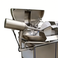 Machine à découper la viande verticale automatique à grande vitesse pour viande congelée, hachoir à lame incurvée en acier inoxydable 220V