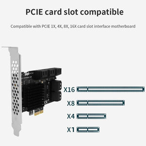 Carte d'extension TISHRIC PCIE 3.0 Splitter PCIE 1X vers 10 ports SATA, compatible avec les interfaces graphiques X4 X8 X16 - Product Image 5
