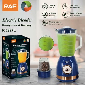 Licuadora y Exprimidor Portátil 2 en 1 RAF de Acero Inoxidable de Alta Velocidad, 1.5L, con Vaso Doble de Vidrio para Smoothies - Product Image 3