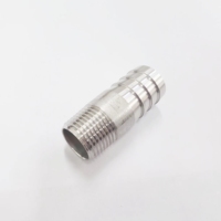 Wakamatsu raccords de tuyau barbelés en acier inoxydable 1 \ "mâle NPT maison brassage eau carburant Air tuyau barbe tuyau adaptateur pince Kit de réparation