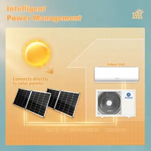 Nouveau climatiseur solaire à énergie verte hors réseau mural divisé prix d'usine de gros pour l'économie d'énergie à la maison