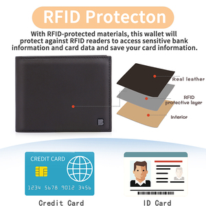 Di alta qualità Custom sottile borsellino in fibra di carbonio RFID portafoglio di grande capacità di carta d'identità fermasoldi fabbrica borsa a tracolla da uomo - Product Image 3