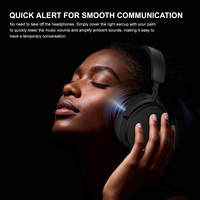 Casque circum-auriculaire ANC ODM Qualcomm 5.4 en métal, autonomie 125H, étanche IPX5, faible latence Apt-X HD pour le sport et le gaming